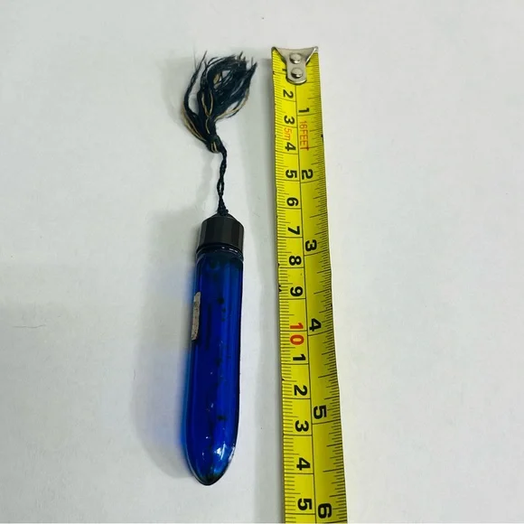 Evening In Paris Bourjois Real Parfum Perfume Blue Glass FRANCE ANTIQUE Empty - Picture 7 of 8